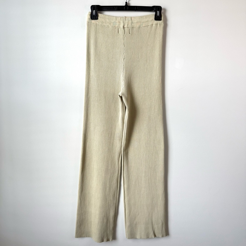 Cider Rib Knit Pants Beige S Drawstring - Picture 6 of 6